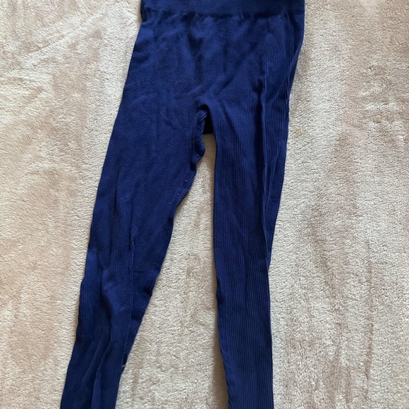 WBK Fit Leggings Classic Ribbed Leggings [Royal Blue] Size Small! - Picture 5 of 6